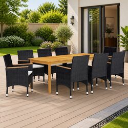 9 Piece Outdoor Dining Set: Elegant and Sturdy