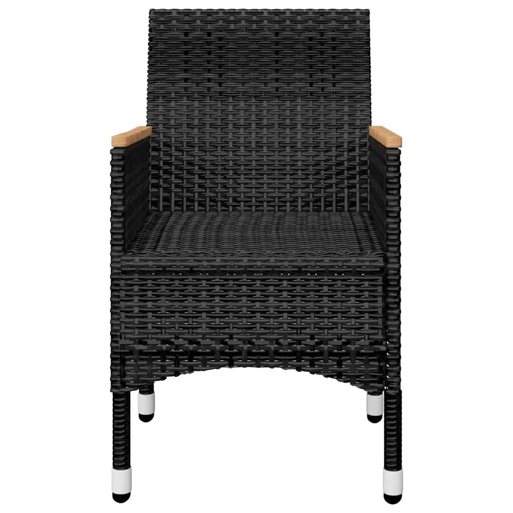 9 Piece Garden Dining Set Black Outdoor Furniture Patio Chairs Table
