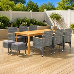 Compact and Stylish 11-Piece Garden Dining Set