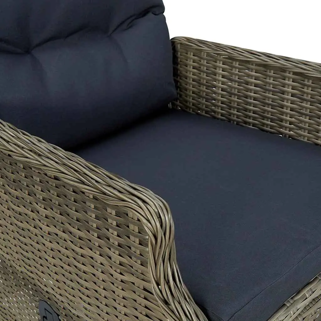 Garden Dining Set 9 Piece Outdoor Furniture Brown Table Chairs Rattan