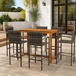 Concise 7 Piece Garden Bar Set for Your Outdoor Needs