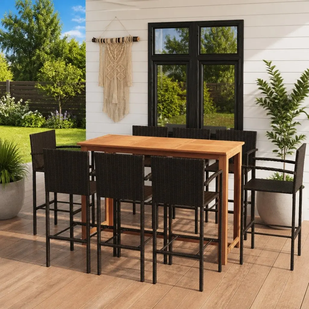 9 Piece Outdoor Bar Set