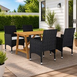 Compact and Stylish 5 Piece Outdoor Dining Set