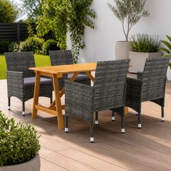 Concise and Confident 5-Piece Garden Dining Set