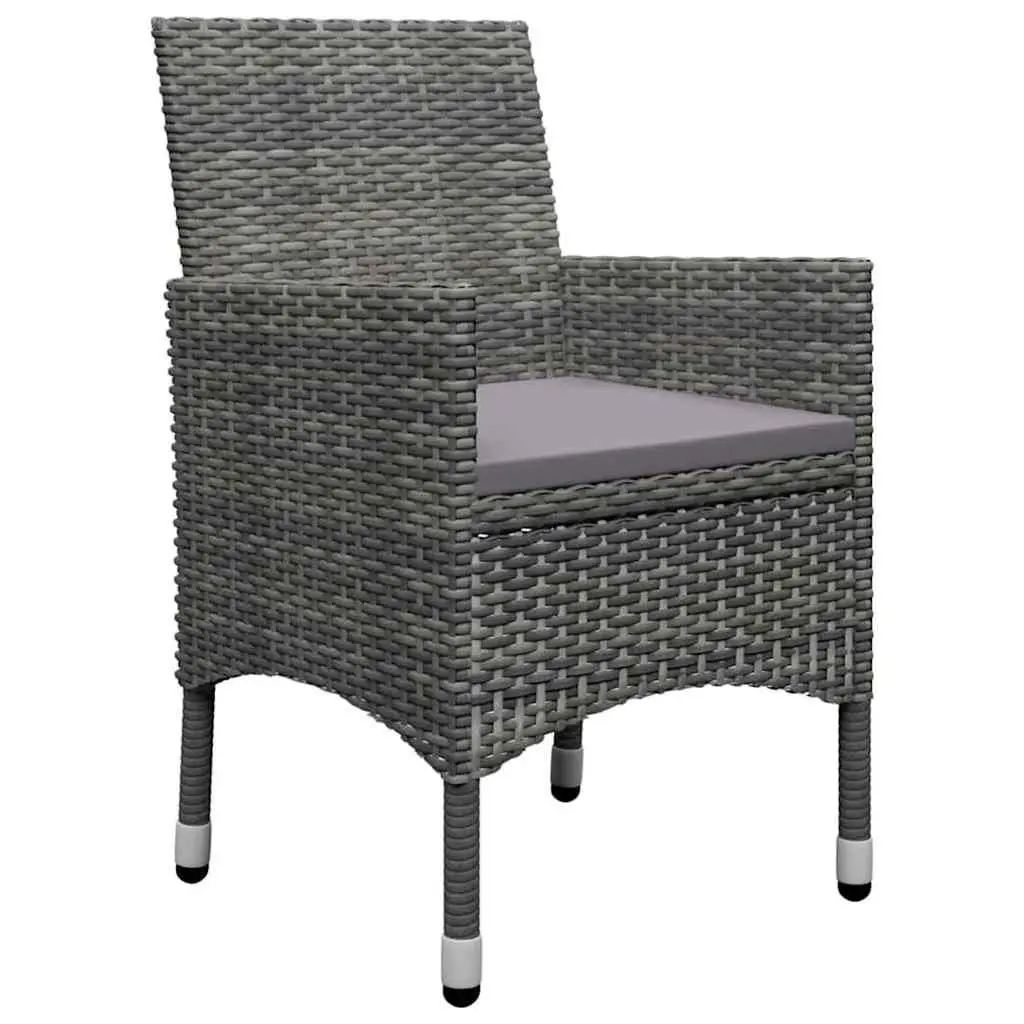Garden Dining Set Grey 5 Piece Outdoor Table Chairs Acacia Wood Steel Frame