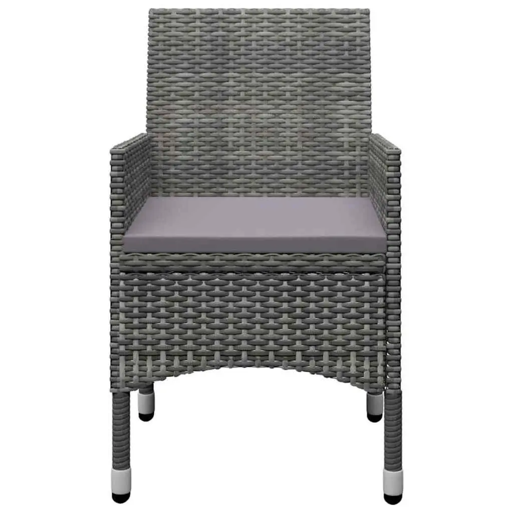 Garden Dining Set Grey 5 Piece Outdoor Table Chairs Acacia Wood Steel Frame
