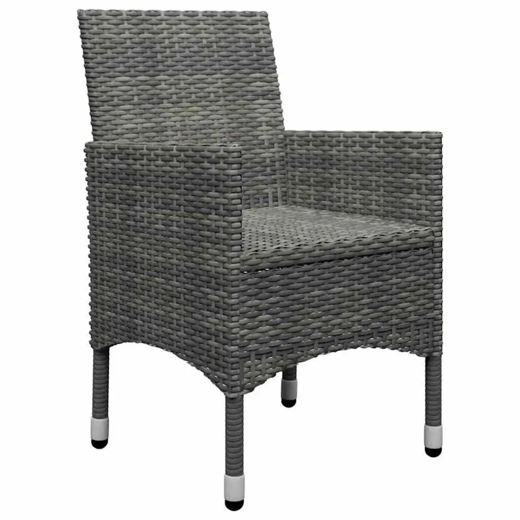 Garden Dining Set Grey 5 Piece Outdoor Table Chairs Acacia Wood Steel Frame