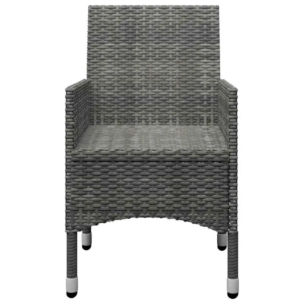 Garden Dining Set Grey 5 Piece Outdoor Table Chairs Acacia Wood Steel Frame
