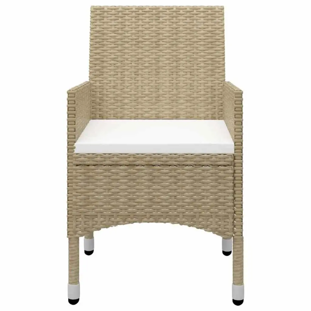 Garden Dining Set 5 Piece Outdoor Furniture Table Chairs Beige