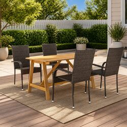 Efficient 5 Piece Outdoor Dining Set for Comfort