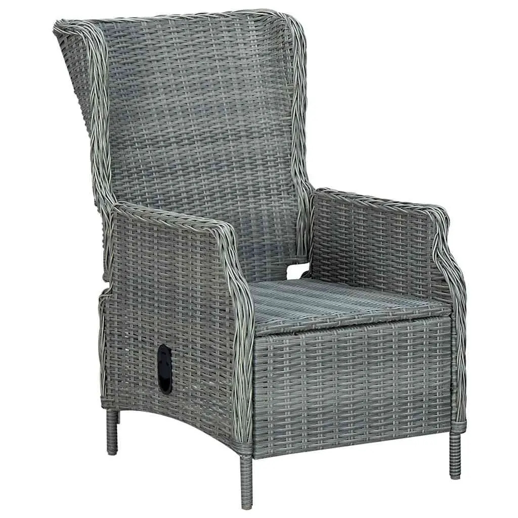 5 Piece Garden Dining Set Outdoor Table Chairs Grey Patio Furniture