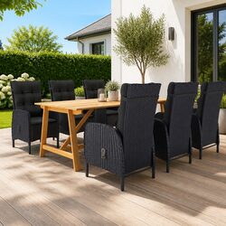 7-Piece Dining Set with Acacia Wood Table