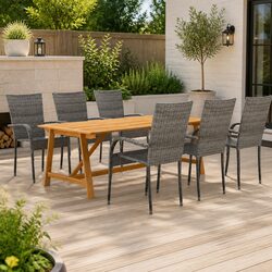 7 Piece Garden Dining Set Outdoor Furniture Table Chairs Patio Seating