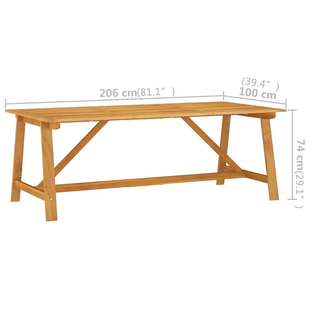 Garden Dining Set 7 Piece Outdoor Table Chairs Grey Rattan Acacia Wood