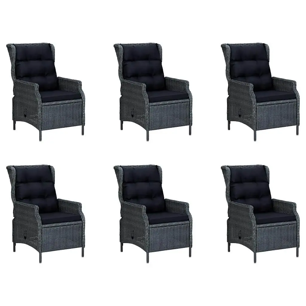 Garden Dining Set 9 Piece Outdoor Table Chairs Grey Rattan Furniture Patio