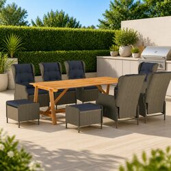 Concise Overview: 9-Piece Garden Dining Set