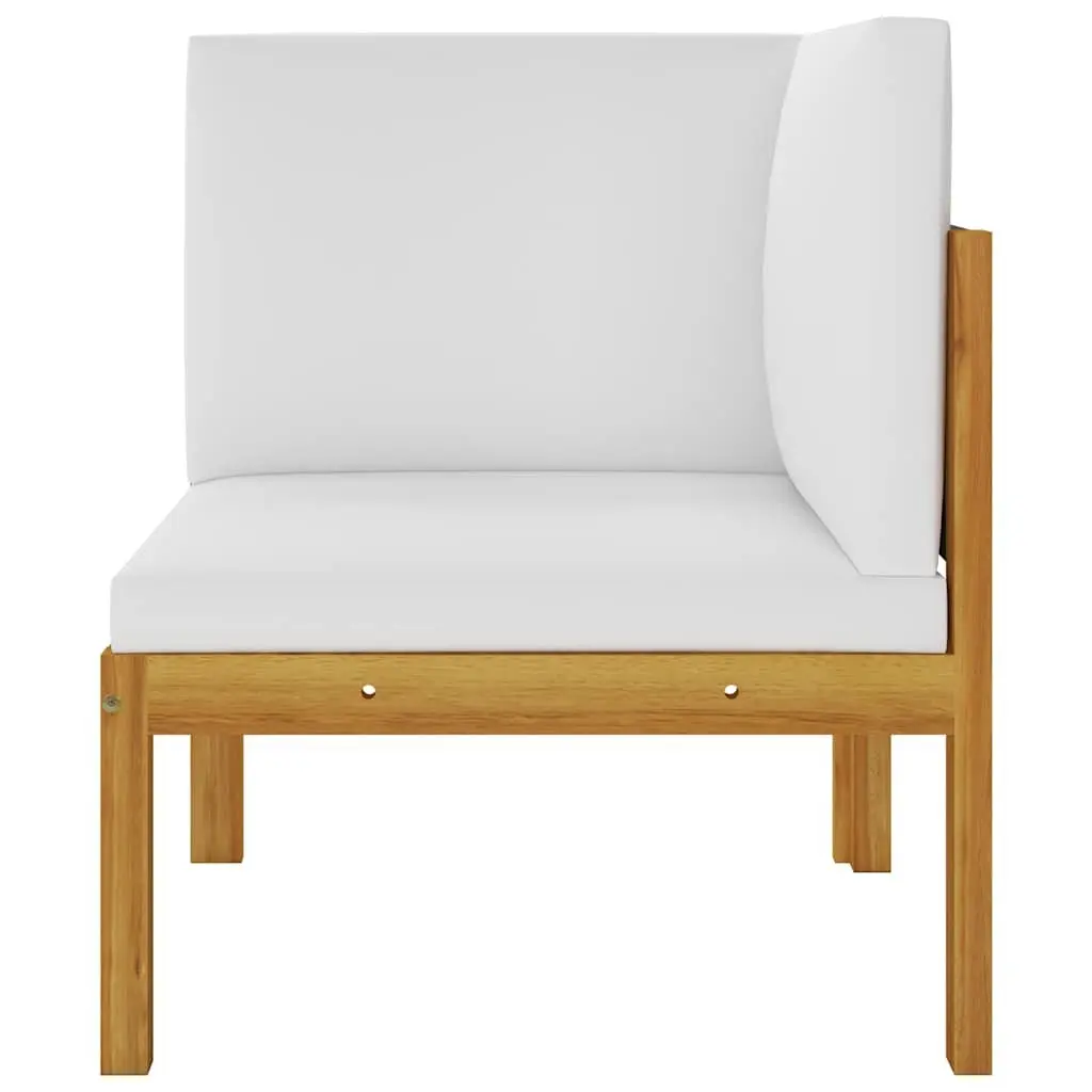 2-Seater Garden Bench Cream Rope Weave Backrest Outdoor Seating Removable Cushions