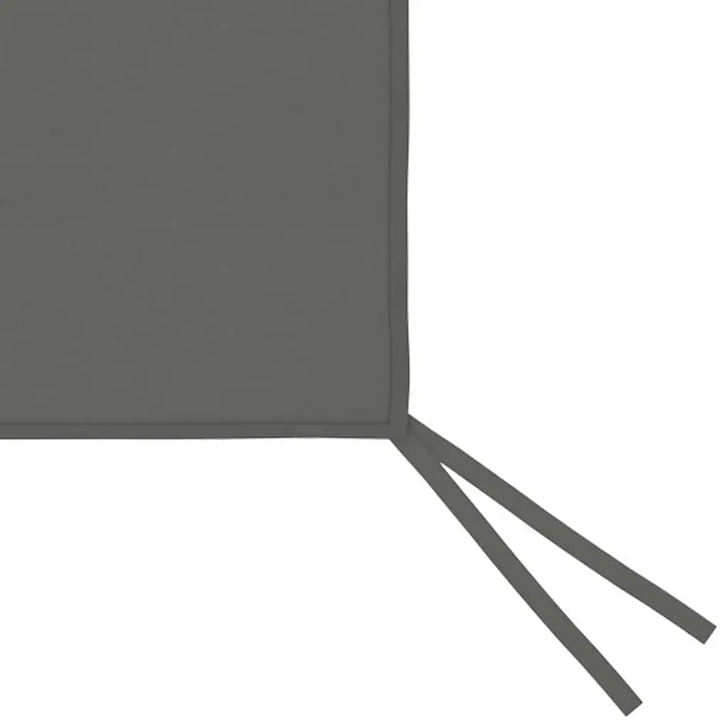 Gazebo Sidewall Anthracite 4x2m Fabric with Clear PVC Windows and Mosquito Screening