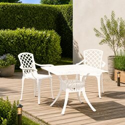 Concise Outdoor Bistro Set with Umbrella Hole