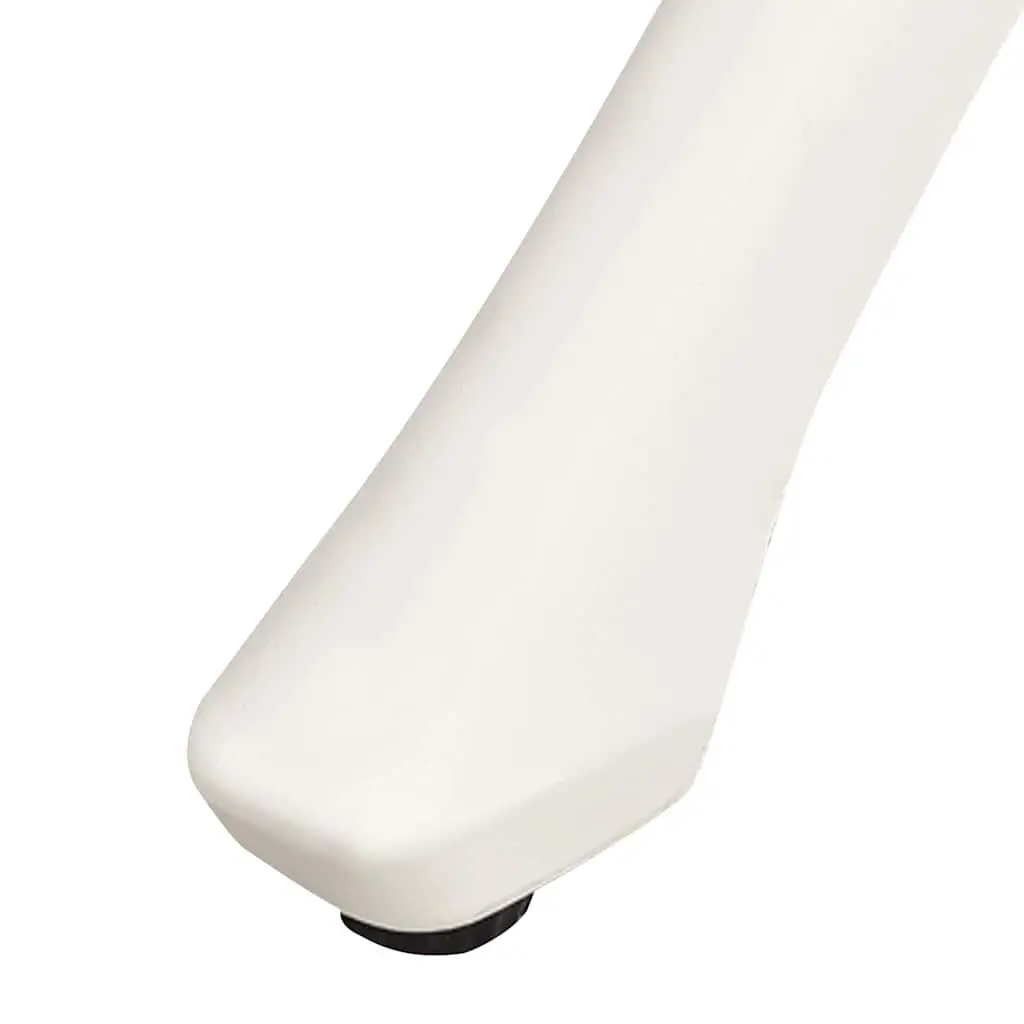 5 Piece Outdoor Bistro Set White Cast Aluminium Table with Umbrella Hole and Chairs