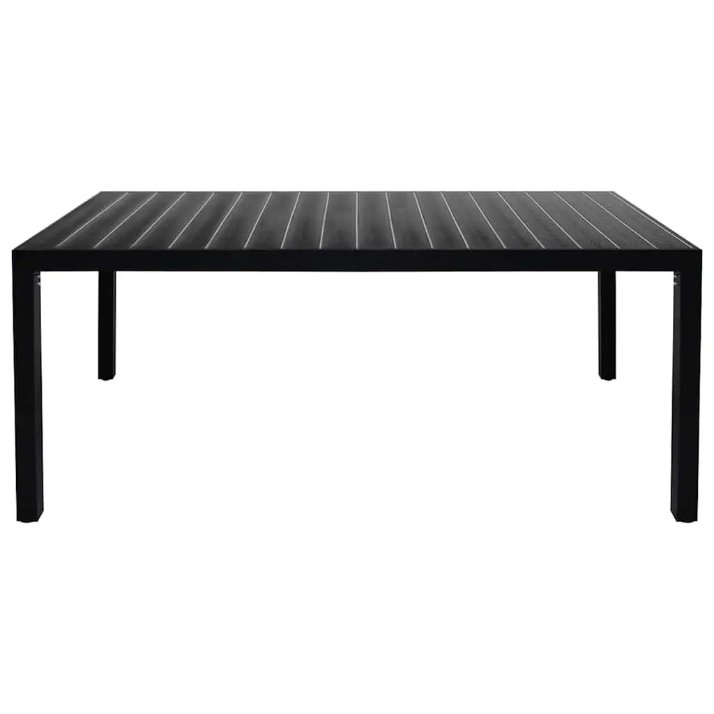 9 Piece Outdoor Dining Set Black Aluminium Garden Furniture Patio Table Chairs