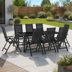 Compact and Reliable 9 Piece Garden Dining Set