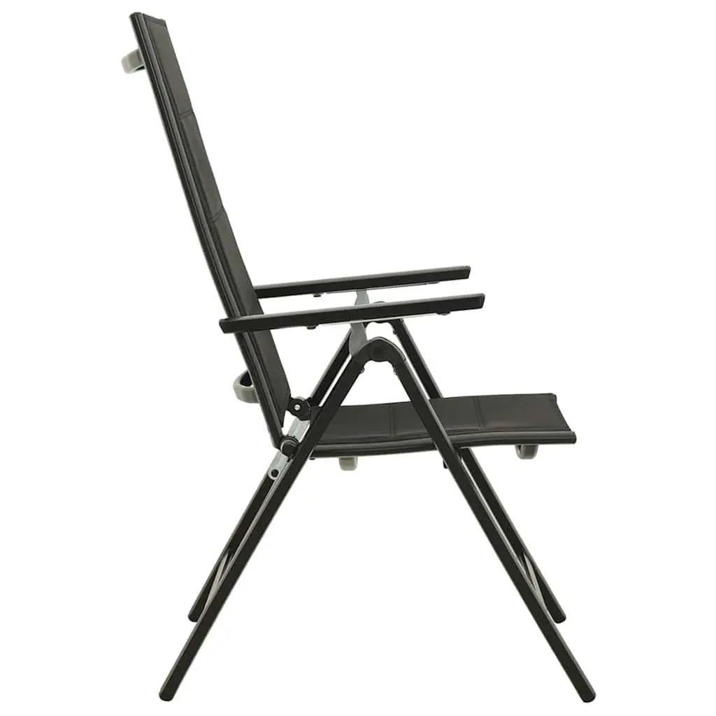9 Piece Garden Dining Set Anthracite Outdoor Furniture Patio Table Chairs Foldable