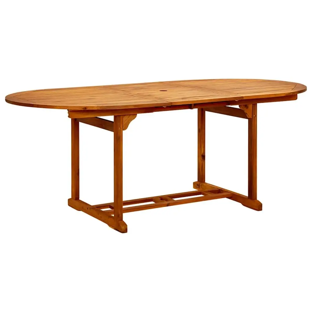 7 Piece Garden Dining Set Outdoor PE Rattan Steel Frame Acacia Wood Table Chairs