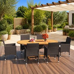 Concise 7-Piece Garden Dining Set: Quality Meets Style