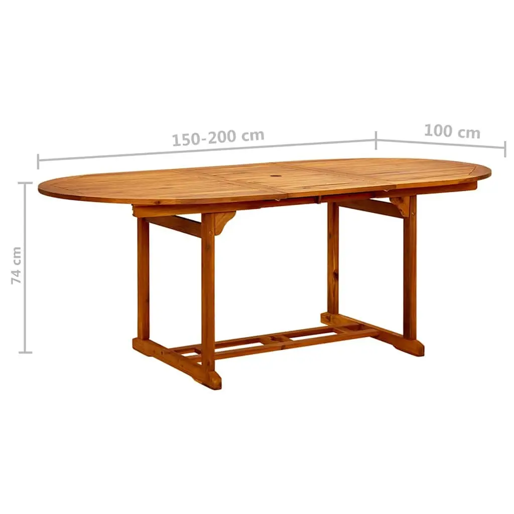 Garden Dining Set Brown 7 Piece Outdoor Table Chairs Solid Acacia Wood Steel Frame Weather-Resistant PE Rattan