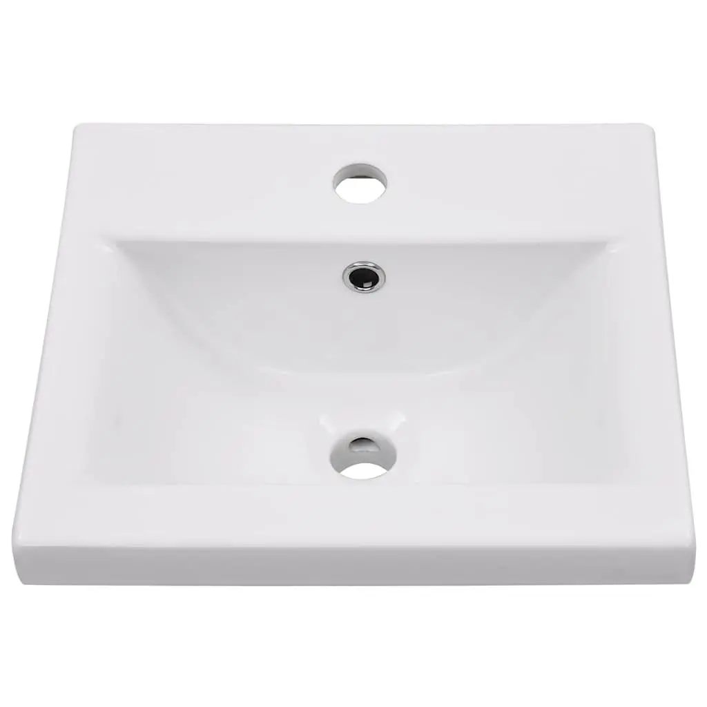 Bathroom Furniture Set White Sink Cabinet Basin Mirror Engineered Wood Storage