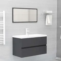 Elegant Bathroom Vanity Unit with Grey Finish