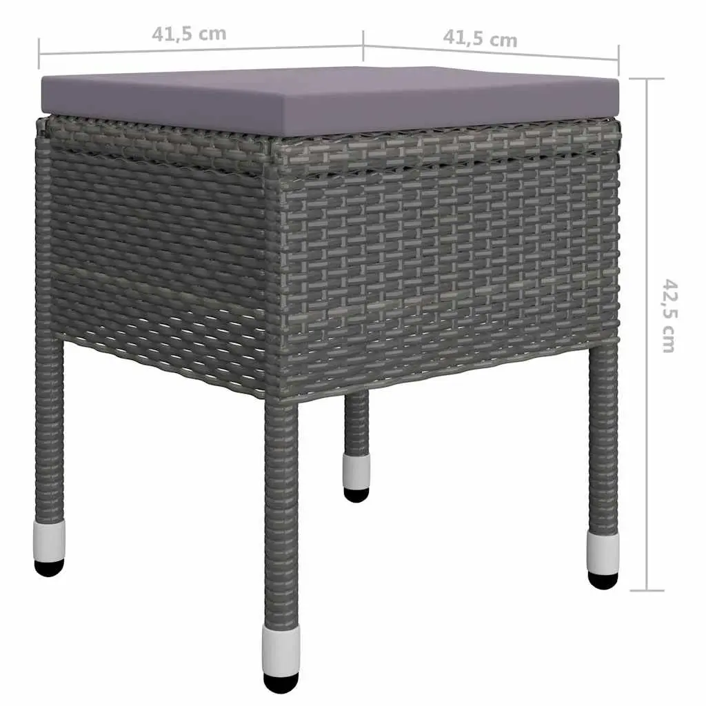 Garden Dining Set 5 Piece Outdoor Table Chairs Grey Patio Furniture