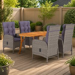 Compact 5 Piece Garden Dining Set for Outdoor Relaxation