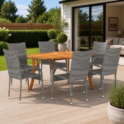 Compact 7-Piece Outdoor Dining Set for Easy Setup