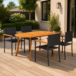 Compact 5-Piece Outdoor Dining Set for Your Patio
