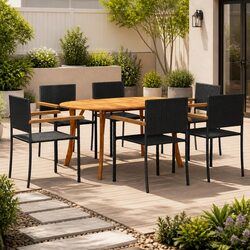 Compact and Stylish 7 Piece Garden Dining Set