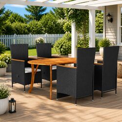 Compact 5-Piece Garden Dining Set for Any Patio