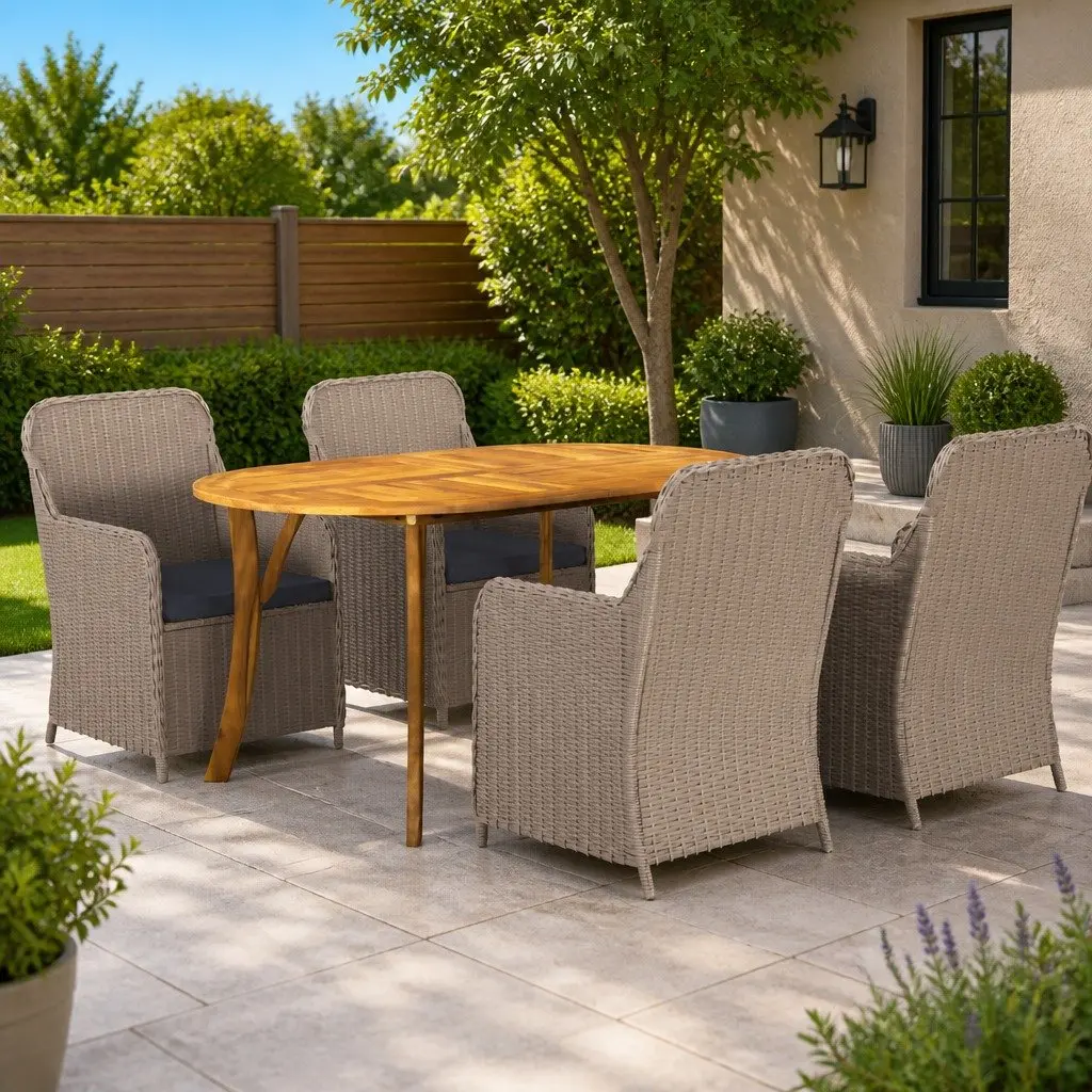 5-Piece Garden Dining Set for Outdoor Dining