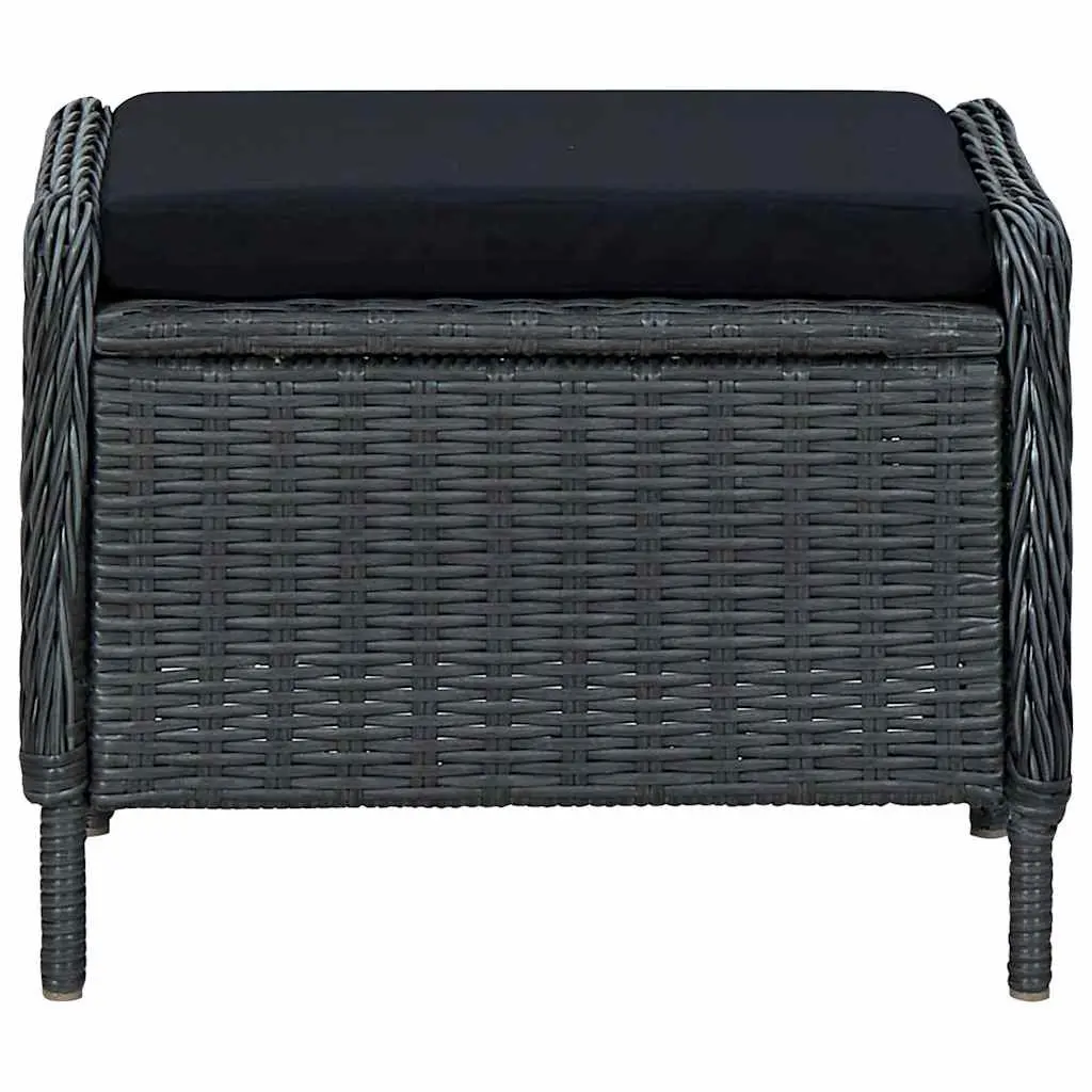 Garden Dining Set 7 Piece Outdoor Furniture Table Chairs Grey Rattan Acacia