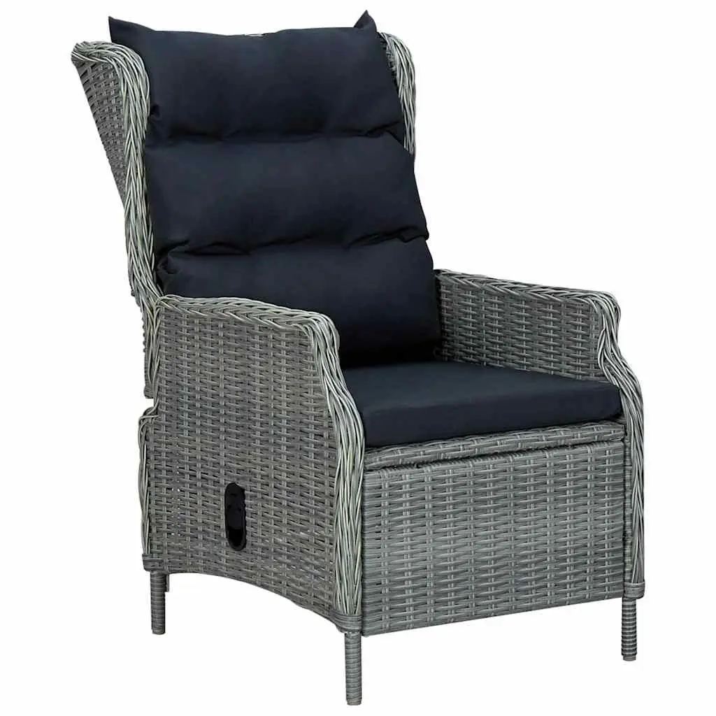 Garden Dining Set 7 Piece Outdoor Table Chairs Grey Patio Furniture Rattan