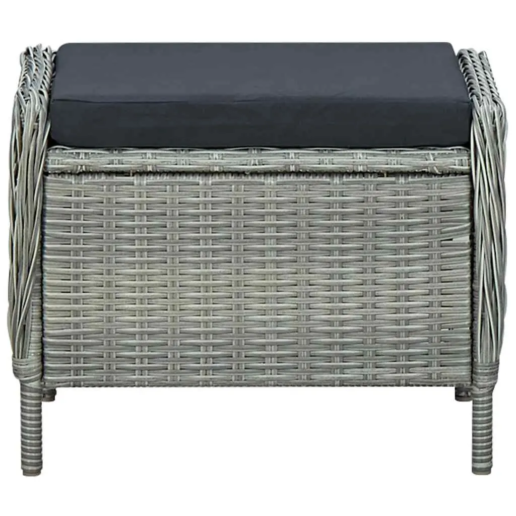 Garden Dining Set 7 Piece Outdoor Table Chairs Grey Patio Furniture Rattan
