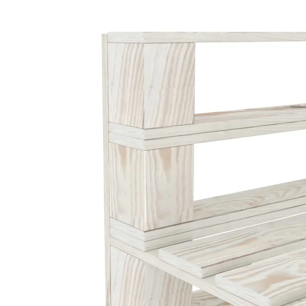 Garden Pallet Lounge Set 6 Piece Wooden Outdoor Furniture White Patio Sofa