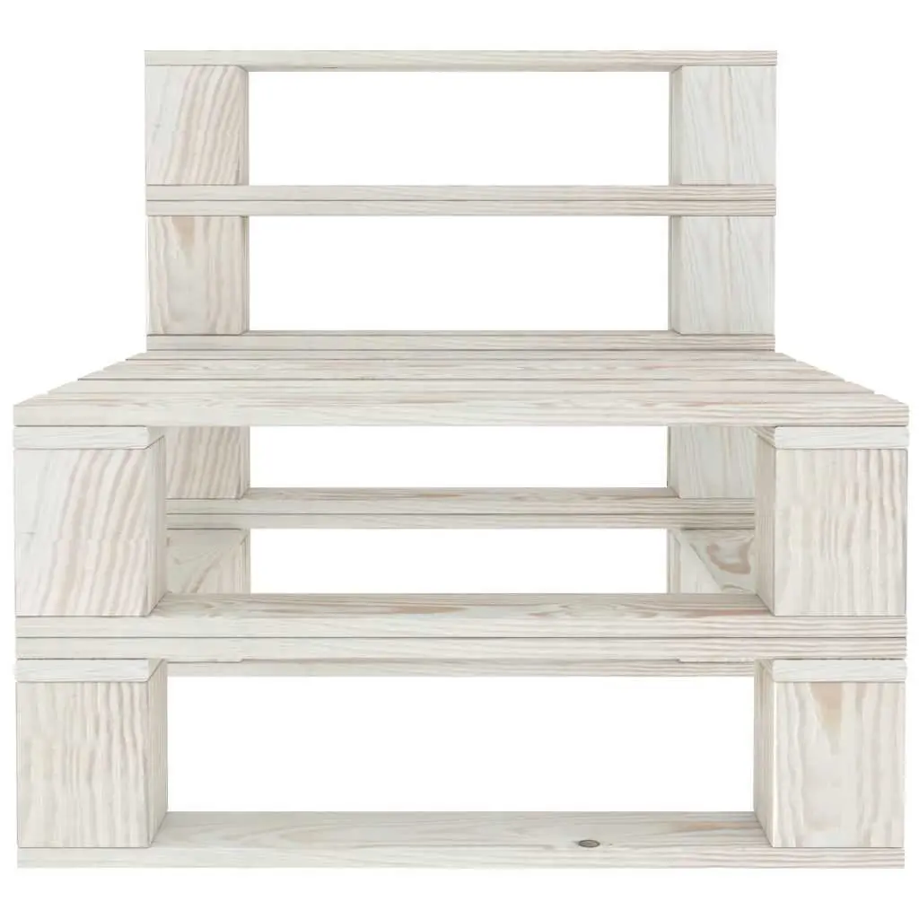 6 Piece Garden Pallet Lounge Set Wooden Outdoor Furniture White Patio Sofa