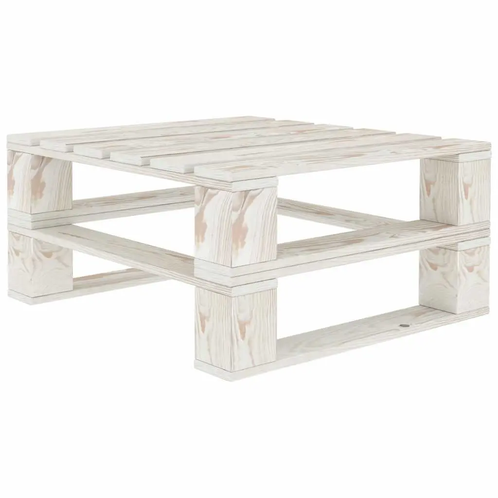 6 Piece Garden Pallet Lounge Set Wooden Outdoor Furniture White Patio Sofa