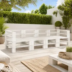 4-Seater Garden Pallet Sofa - Short and Strong Design