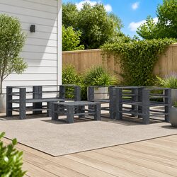 5 Piece Garden Pallet Lounge Set for Easy Living