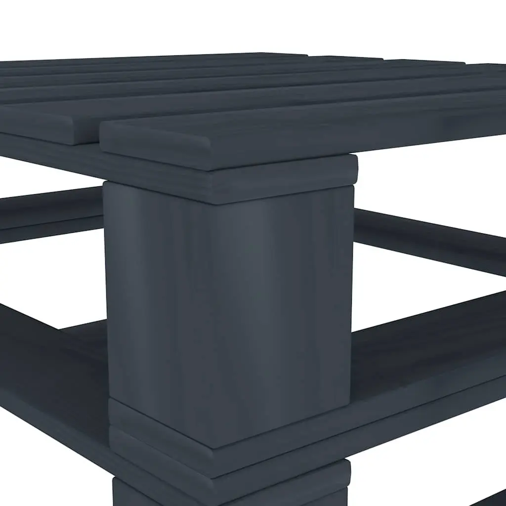 Garden Pallet Lounge Set Grey 6 Piece Outdoor Furniture Wooden Sofa Coffee Table