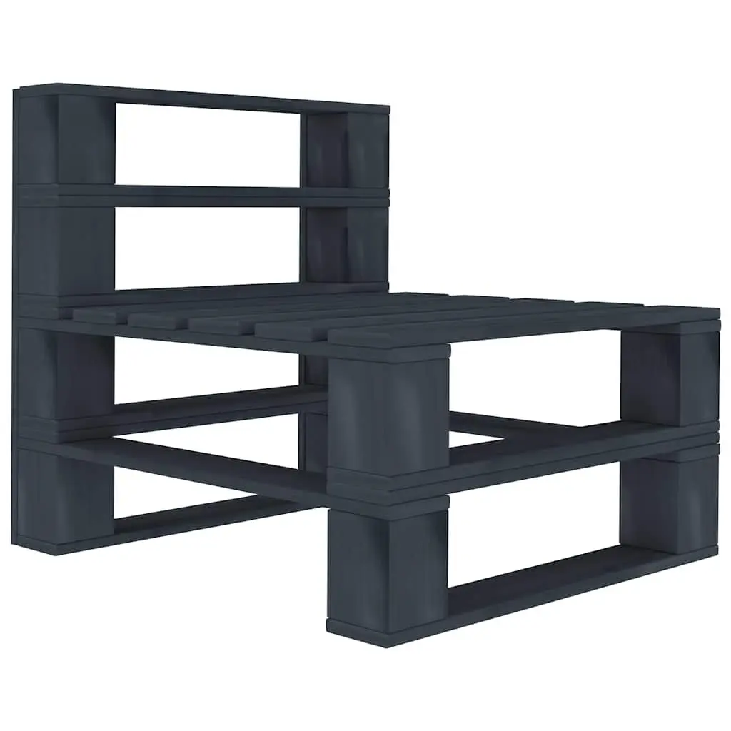 Garden Pallet Lounge Set 6 Piece Outdoor Furniture Grey Wooden Patio Sofa