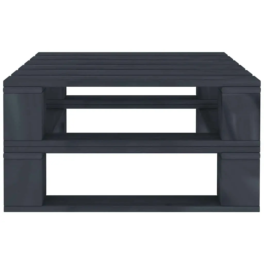 Garden Pallet Lounge Set 6 Piece Outdoor Furniture Grey Wooden Patio Sofa